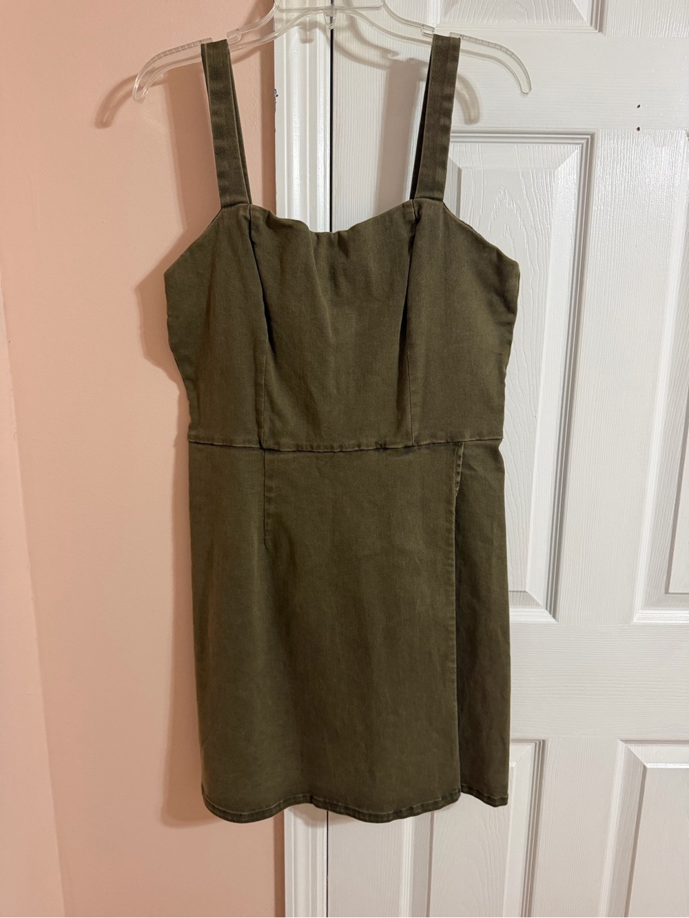 Copper Key Olive Mini Dress with Square Neck